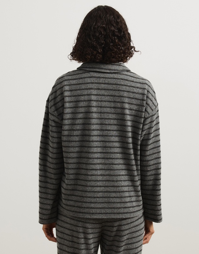 Atmos&Here - Mirabel Long Sleeve Jersey Polo Top