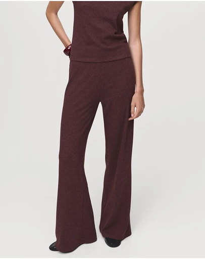 M.N.G - Knitted Trousers With Elastic Waistband