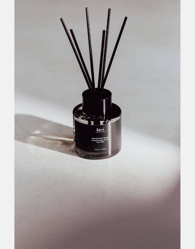 Kirri by Scent Australia Home - Kiwi Coconut Vanilla Reed Diffuser 100ml Trio + Kiwi Coconut Vanilla Reed Refill 100ml Trio