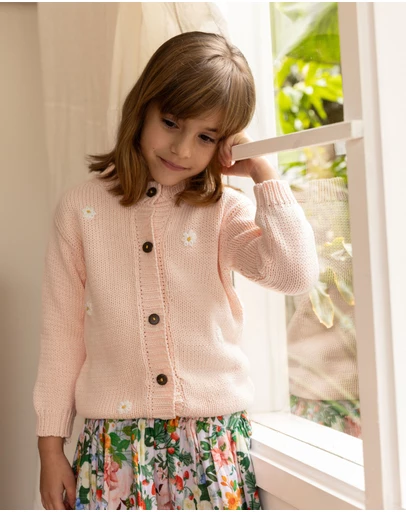 Alex & Ant - Sunflower Cardigan - Baby Pink