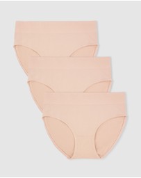 B Free Intimate Apparel - Cotton High Cut Briefs - 3 Pack