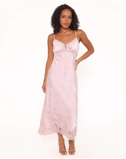 Petal & Pup - Melita Lace Maxi Dress - Pink