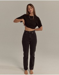 Rolla's - Loulou Straight Jean Long - Black Sand