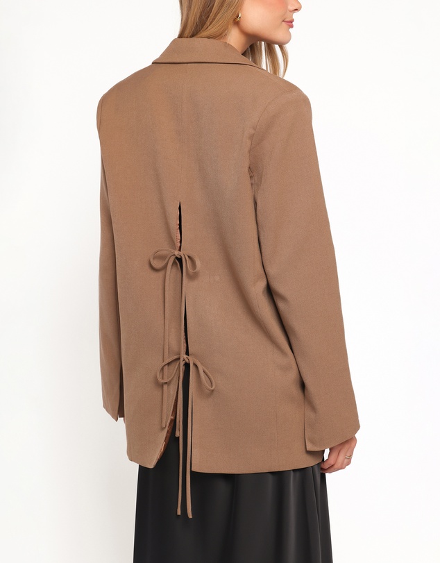 Petal & Pup - Tove Tie Back Blazer - Tan