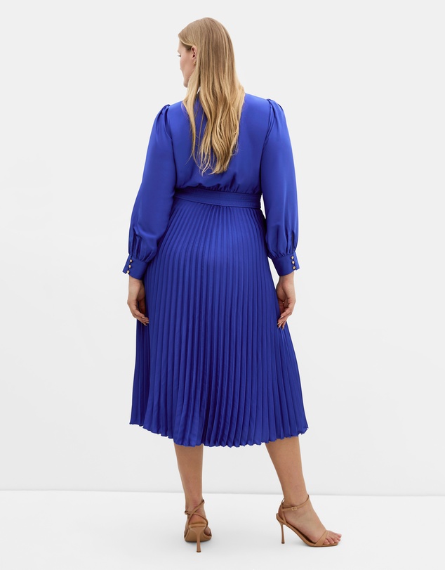 City Chic - Plus sizeMarily Pleat Midi Dress - sapphire