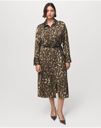 M.N.G - Printed Shirt Dress With Belt