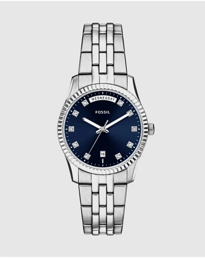 Fossil - Scarlette Silver Tone Analogue Watch