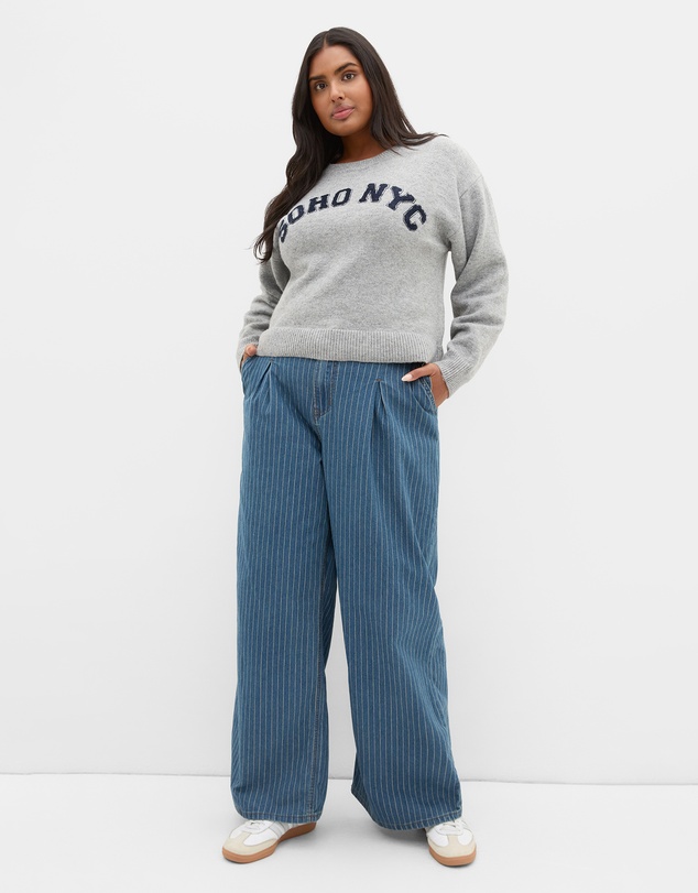 City Chic - Soho Crew Knit Jumper