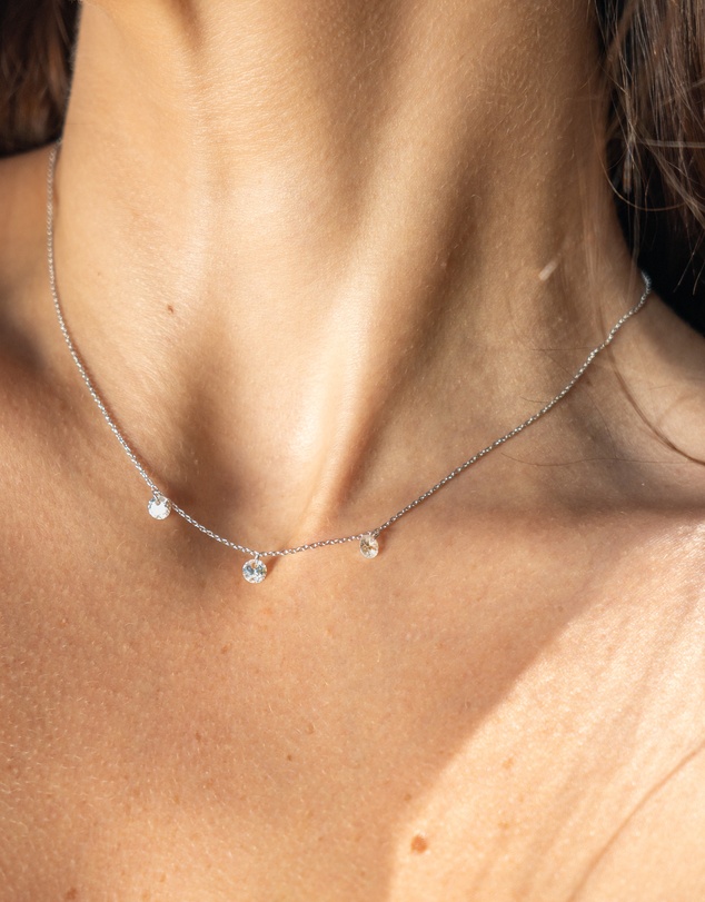 Georgini - Mirage Ethereal White Cubic Zirconia Necklace Silver