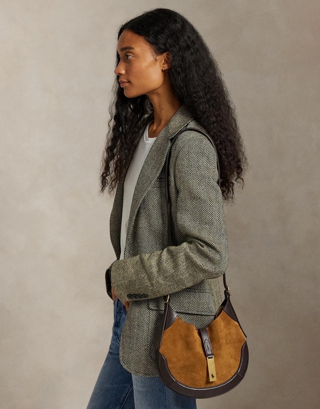 Polo Ralph Lauren - Polo ID Suede-Leather Small Shoulder Bag