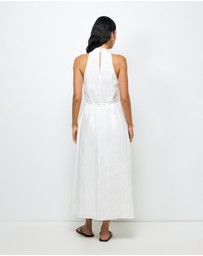 AERE - Loretta Linen Midi Dress