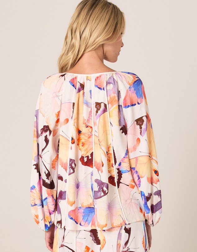 Fate + Becker - Mariposa Print Blouse