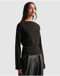 Decjuba - Tahlia Cinched Long Sleeve Top