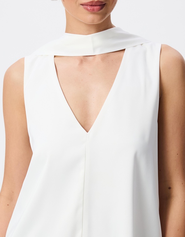 Tussah - Amelia V-Neck Scarf Satin Top
