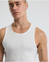 Calibre - Ribbed Tank White