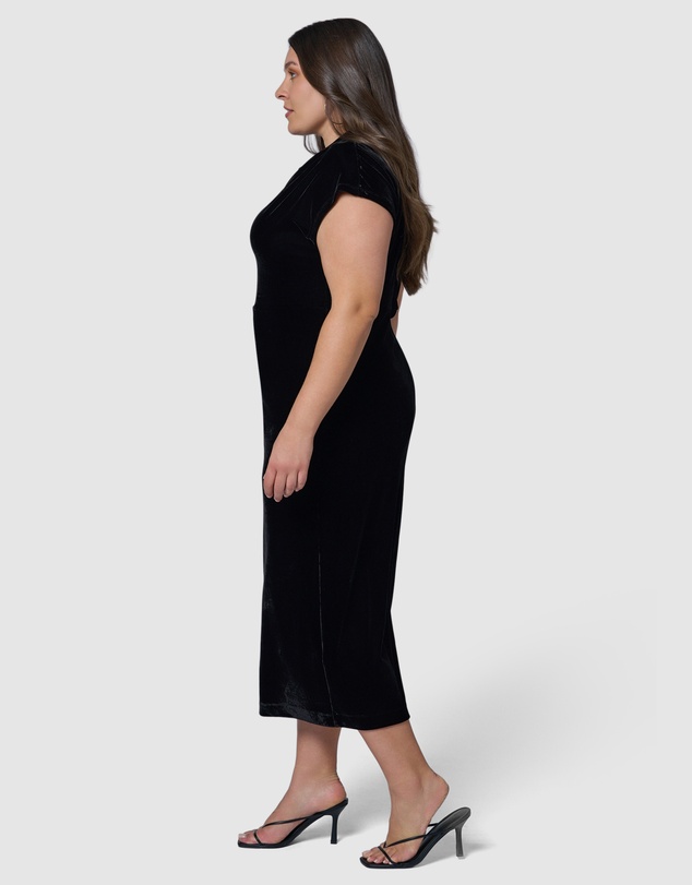 Sunday In The City - Mayday Velvet Midi Dress