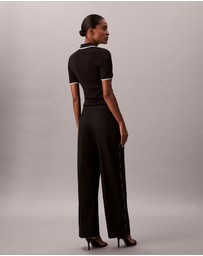 Calvin Klein Jeans - Cotton Twill Logo Tape Pants