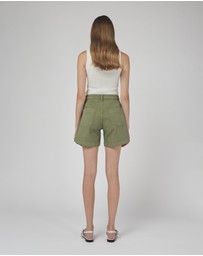 DRICOPER DENIM - Zaplin Oil Green Shorts