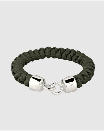 Kuzzoi - Olive Twisted Rope Cord Bracelet