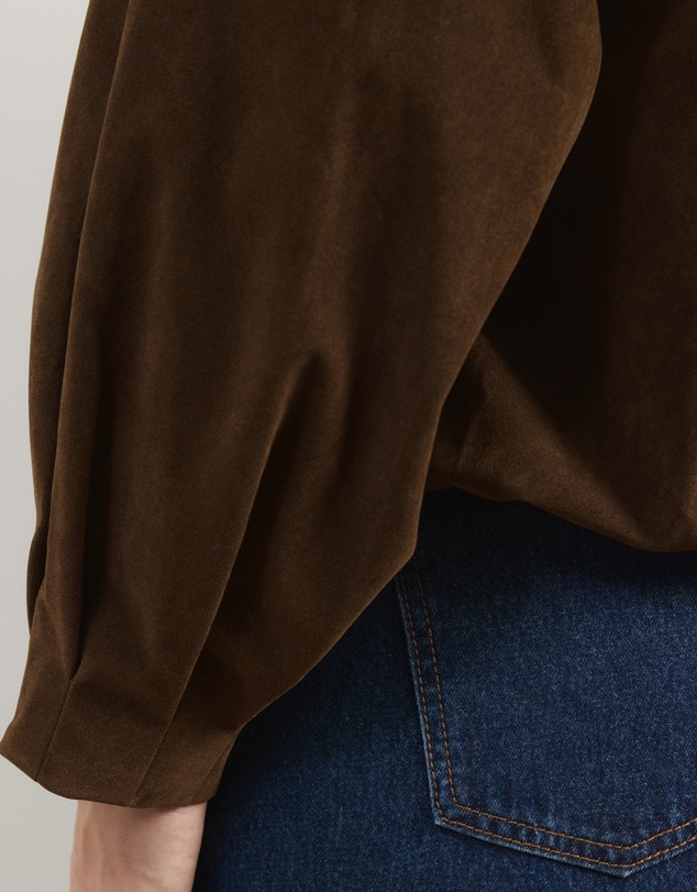 Atmos&Here Curvy - Ruby Faux Suede Bomber Jacket