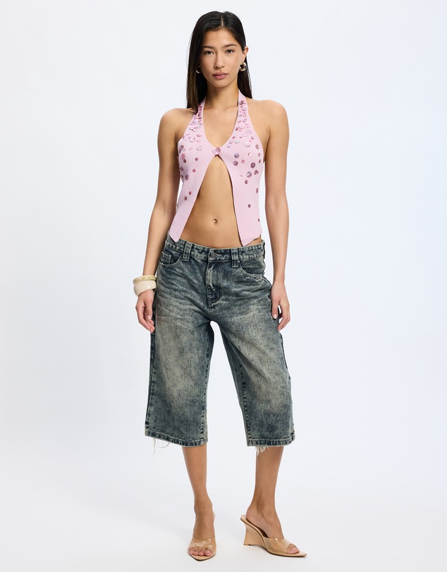 Jaded London - Button Knit Halter Top