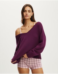 Cotton On Body - Relaxed V Neck Oversized Knit