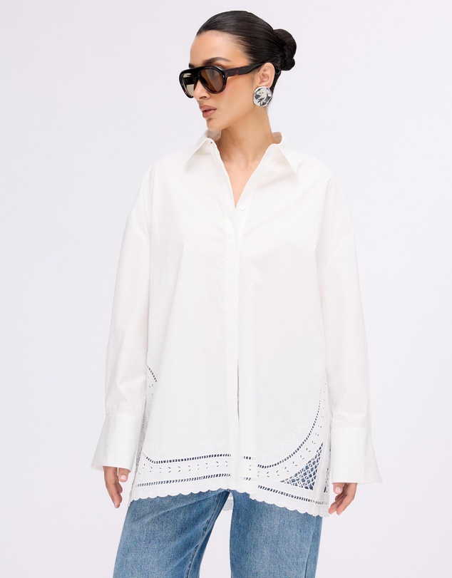Minima Esenciales - Daphne Embroidered Oversized Shirt