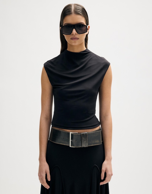 Minima Esenciales - Odal Mock Neck Jersey Top