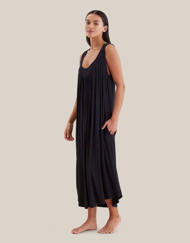 Papinelle - Kate Modal Soft Pleat Front Maxi Nightie