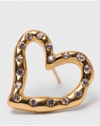 Maje - Heart Mini Bostrass Earrings