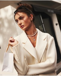 Ania Haie - Silver Large Pave Disc Necklace