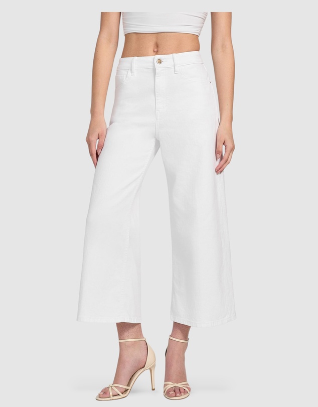 GUESS - Bellflower Crop Wide Leg Jeans