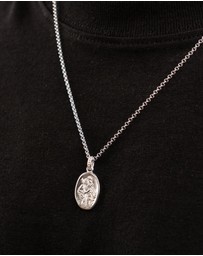 Dower & Hall - Men's St. Christopher Talisman Necklace In Sterling Silver