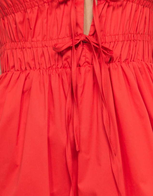 AERE - Indie Cotton Tie Front Midi Dress