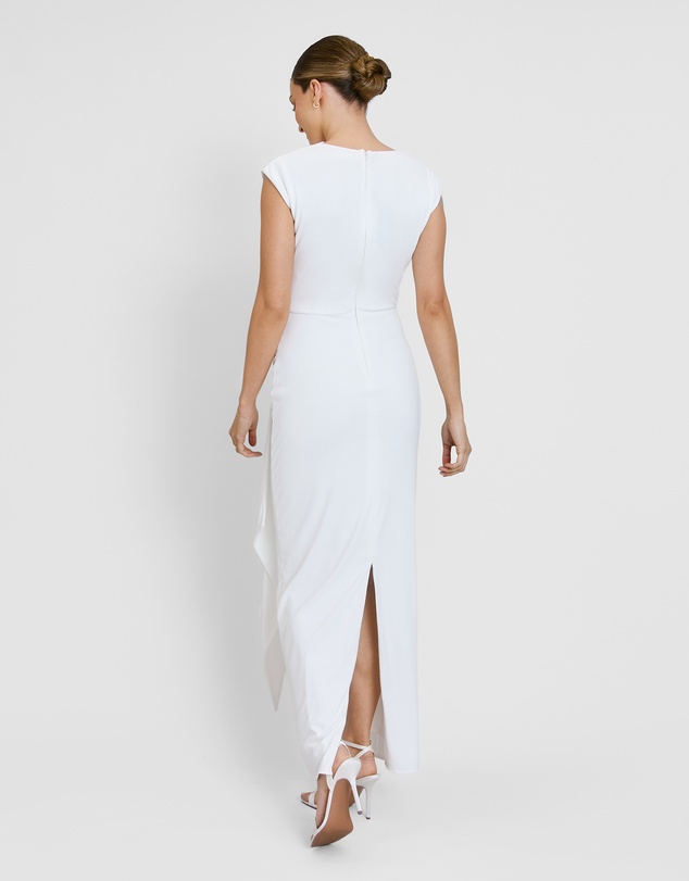 Six Stories - Cap Sleeve Corsage Stretch Dress
