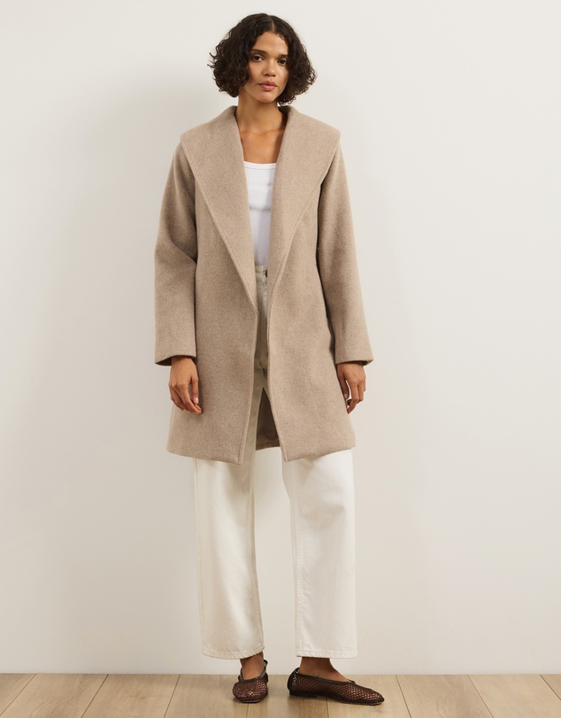 Atmos&Here - Dune Wool Blend Shawl Collar Coat