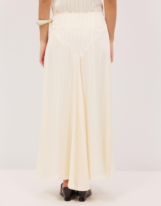 Calli - Sayer Satin Panelled Midi Skirt