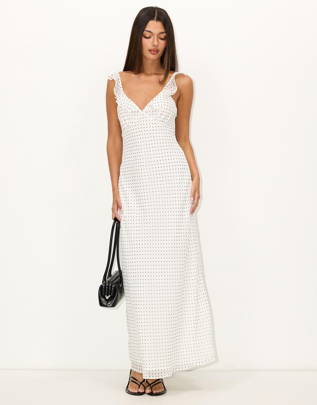 Dazie - Swell Polka Dot Maxi Dress