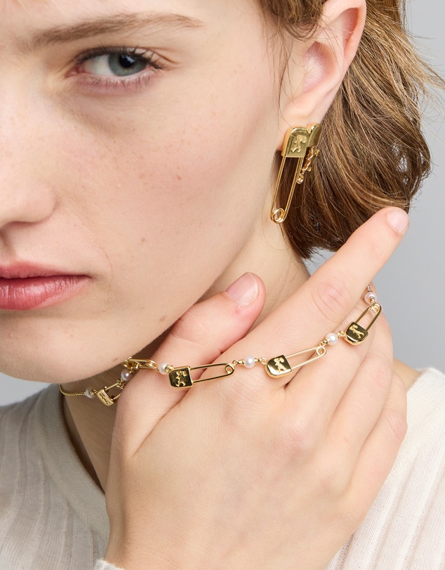 Karen Walker - Runaway Safety Pin Chain Necklace