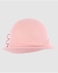 Max Alexander - Winter Felt Pink Cloche Hat