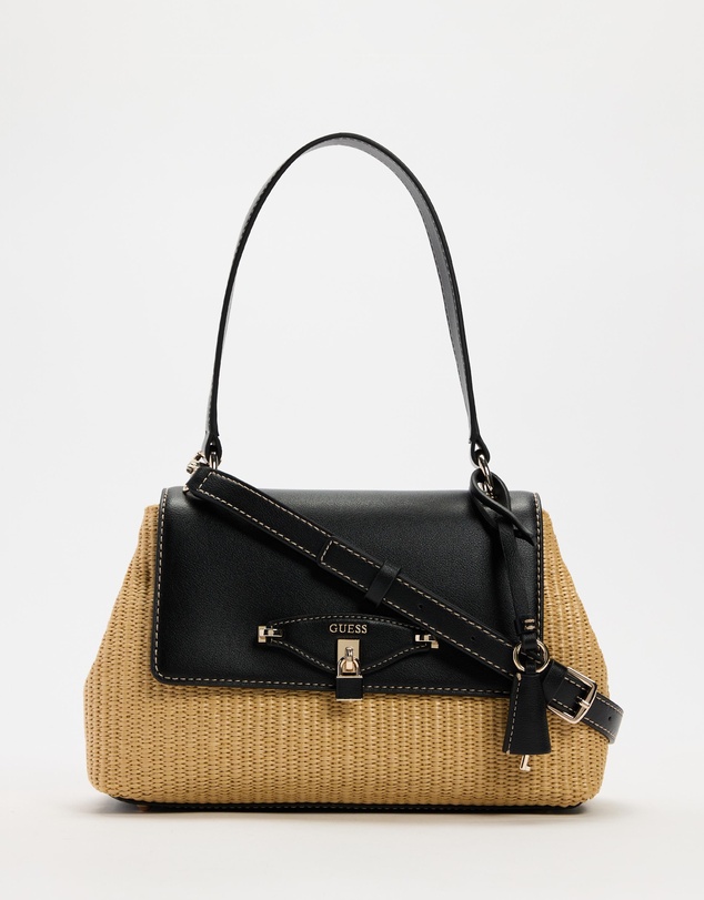 GUESS - Maggie Straw Flap Shoulder Bag