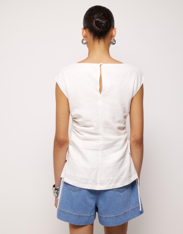 AERE - Aria Linen Trim Detail Top