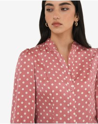 Forcast - Dotti Polka Dot Printed Blouse