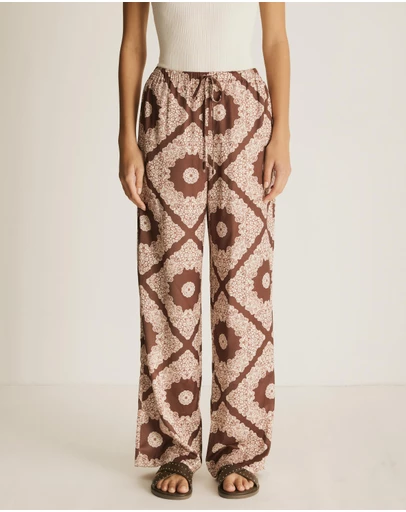 Atmos&Here - Chantilly Printed Satin Pants