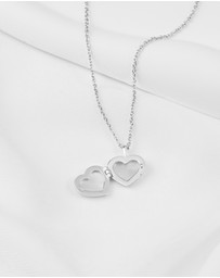 Wanderlust + Co - Heart Pearl Locket Necklace