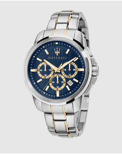Maserati - Successo 45mm Silver Chronograph