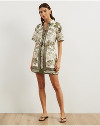 Atmos&Here - Remi Linen Blend Mini Shirt Dress