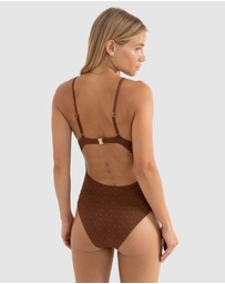 Rhythm - Sunset Tie Front One Piece