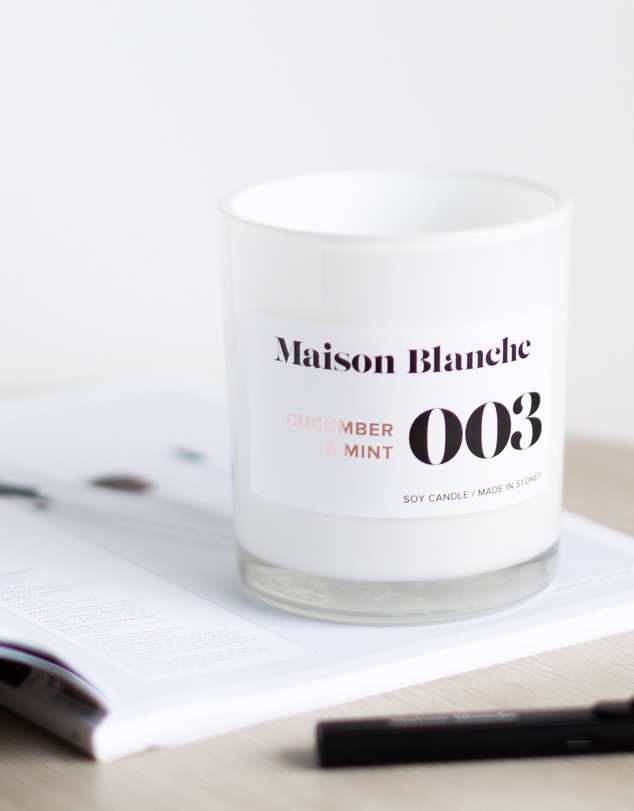 Maison Blanche - 003 Cucumber & Mint - Large Candle