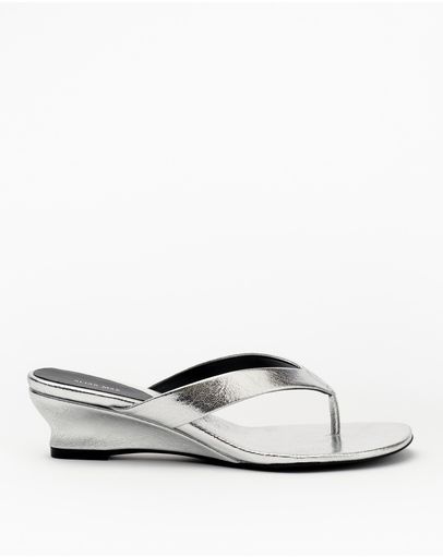 Silver Crinkle Leather